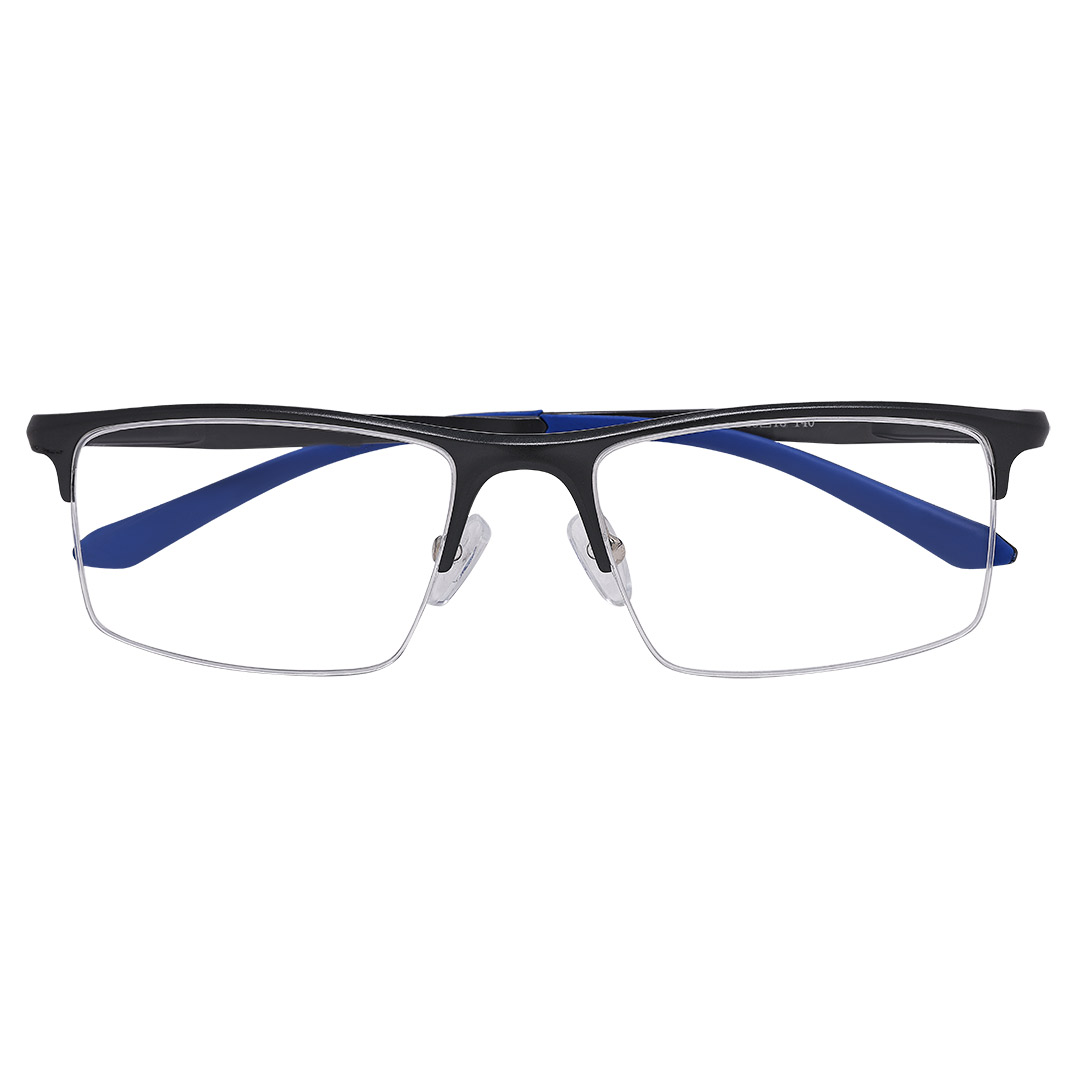 Armação de Óculos Retangular Masculino Fio de Nylon Silverline Cinza