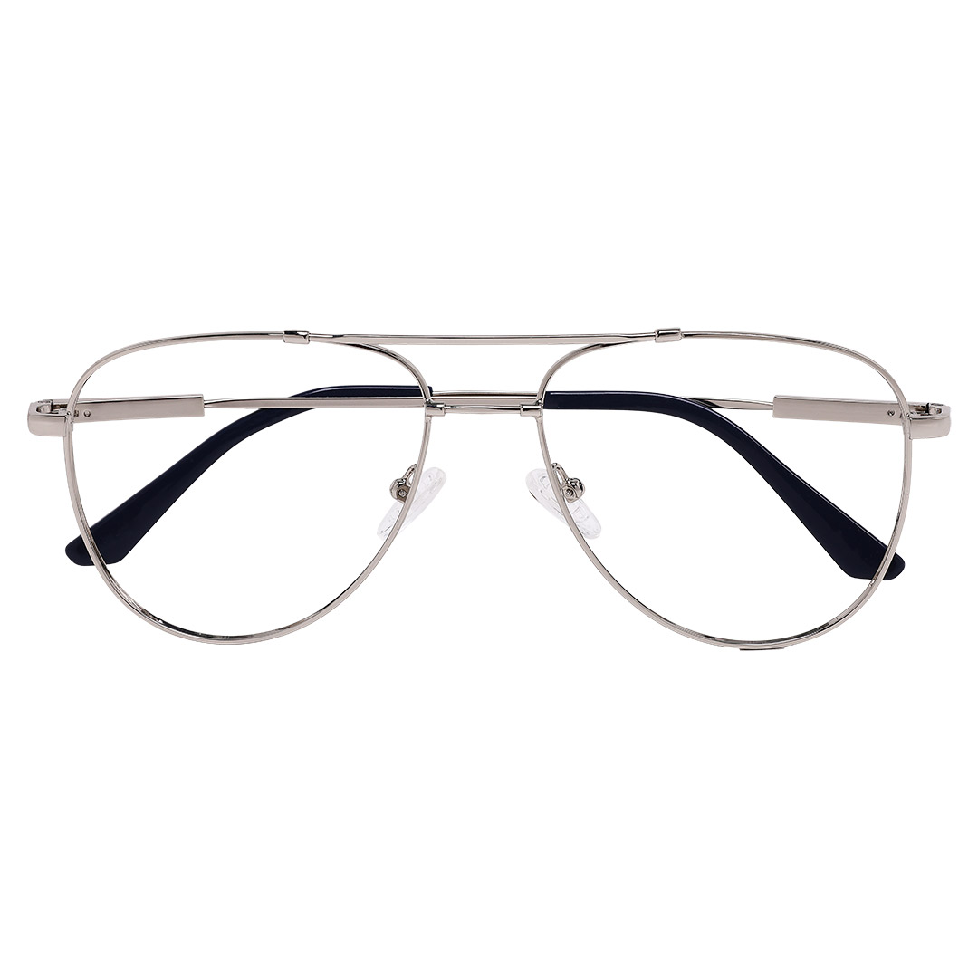 Armação de Óculos Aviador Masculino 2231 Prata