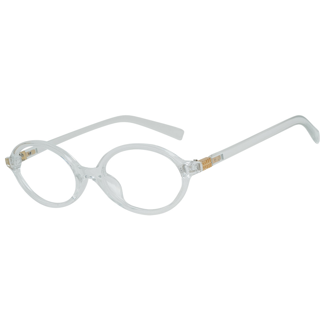 Armação de Óculos Oval Feminino Transparente Milu