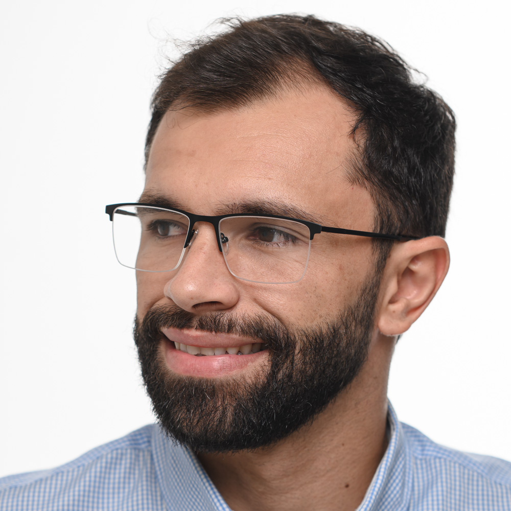 Armação de Óculos Retangular Masculino Zenith