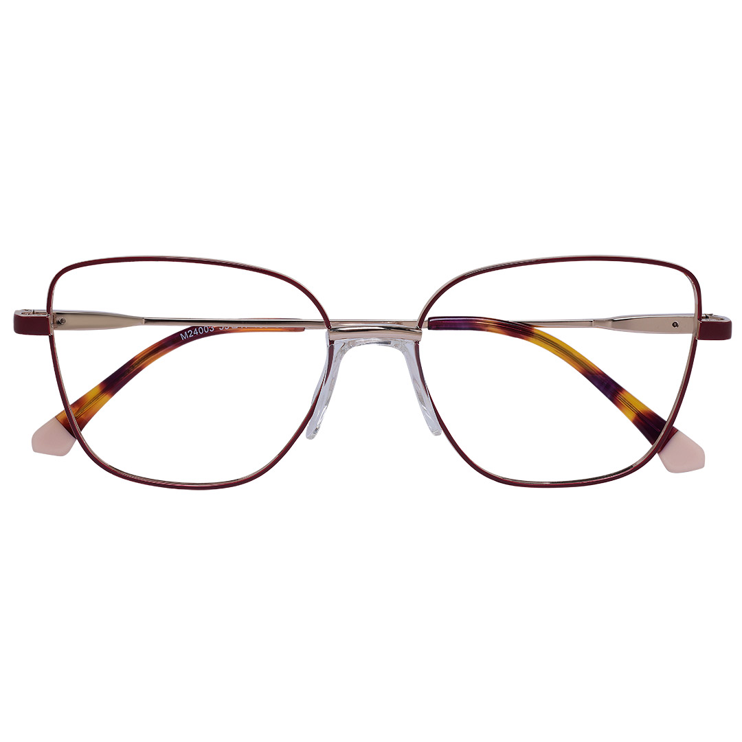 Óculos de Grau Feminino Quadrado Vinho 2100