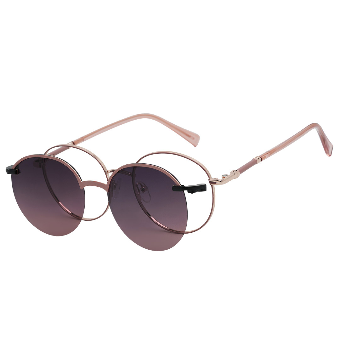 Óculos Clipon Redondo Feminino Talyra Nude
