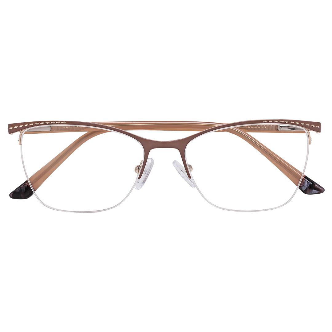 Armação de Óculos Gatinho Feminino Fio de Nylon 2270 Nude