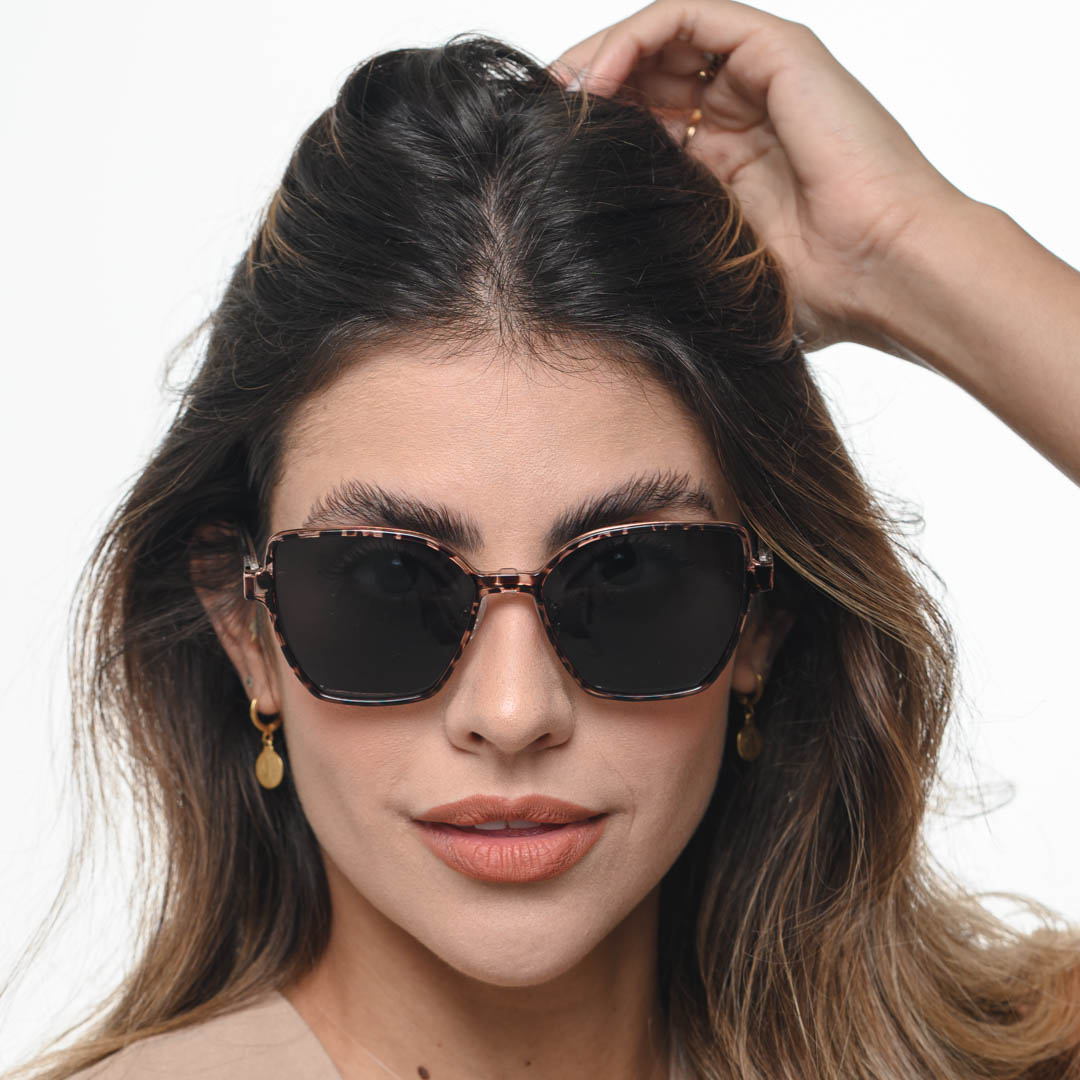 Armação de Óculos Gatinho Clip'on Feminino Lúmina Dourado