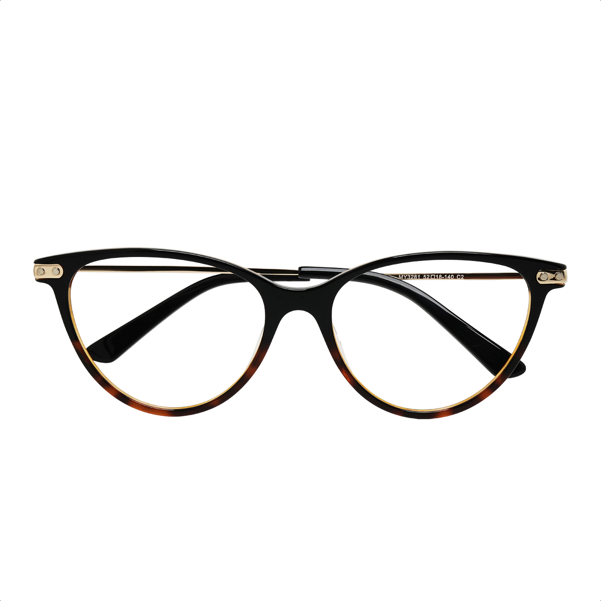 Óculos Clipon Gatinho Feminino 2669 Preto