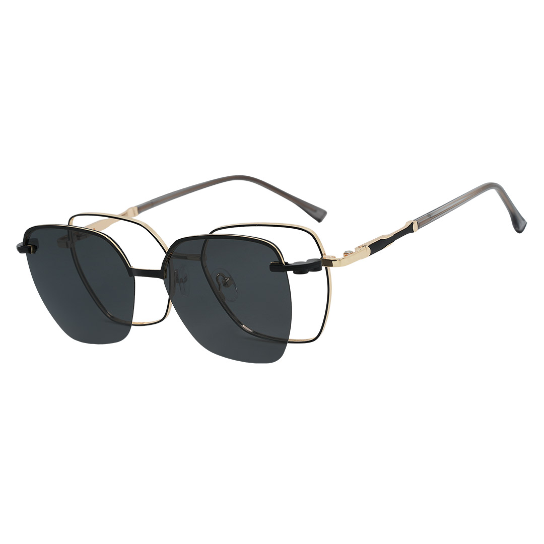 Óculos Clipon Quadrado Feminino Avenna Preto