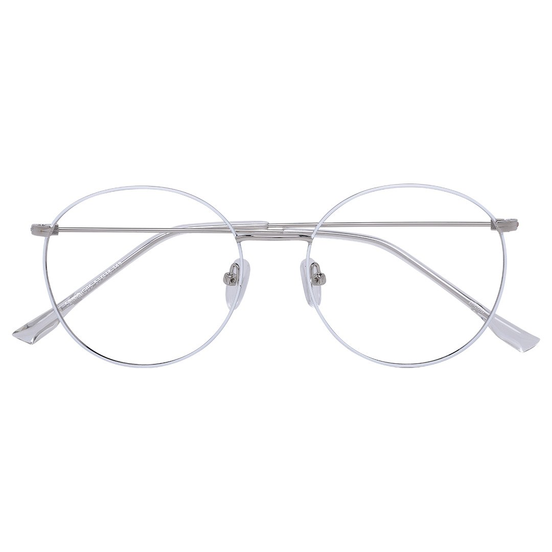Óculos Redondo Feminino Branco 1725