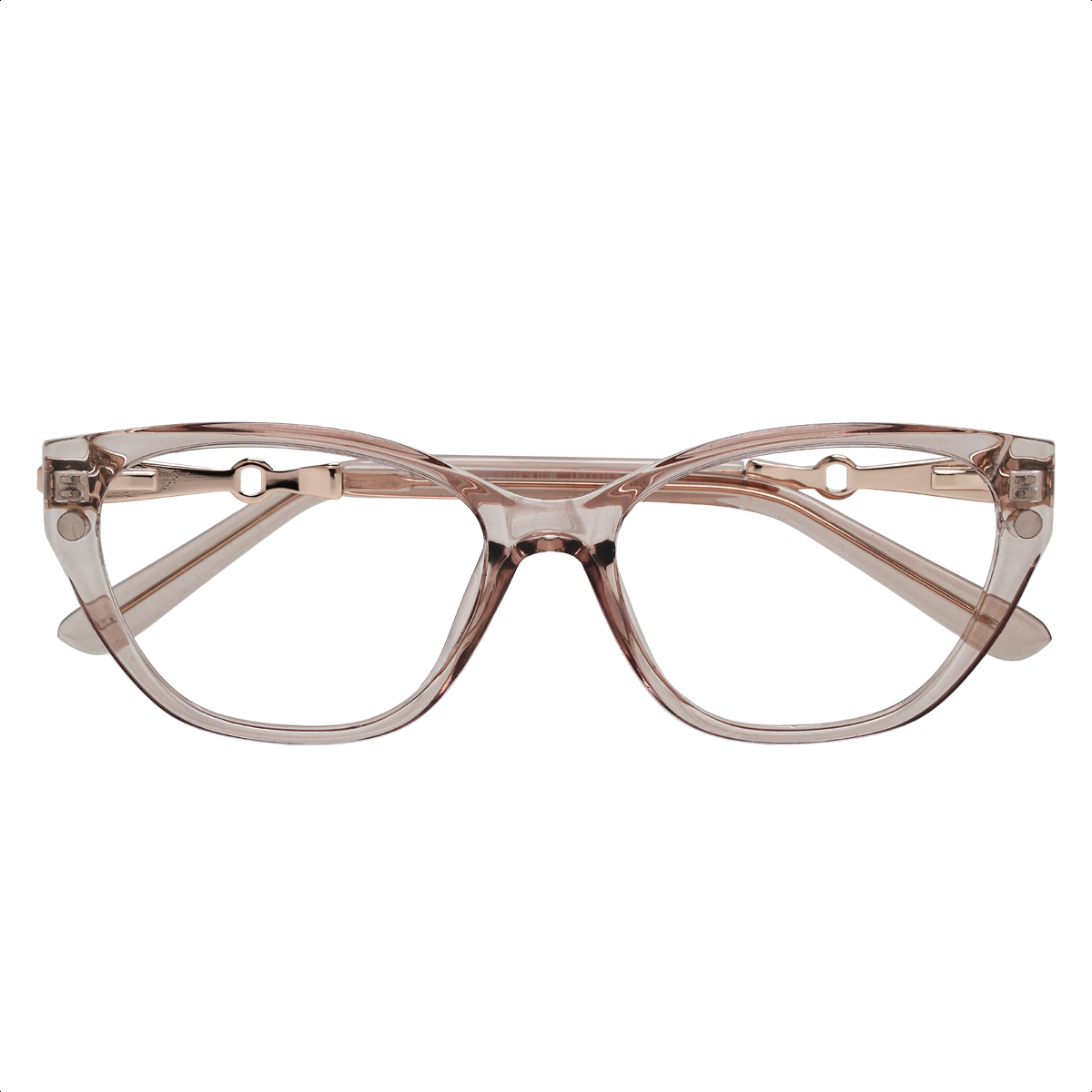 Óculos Clipon Gatinho Feminino 2580 Transparente Rosa 