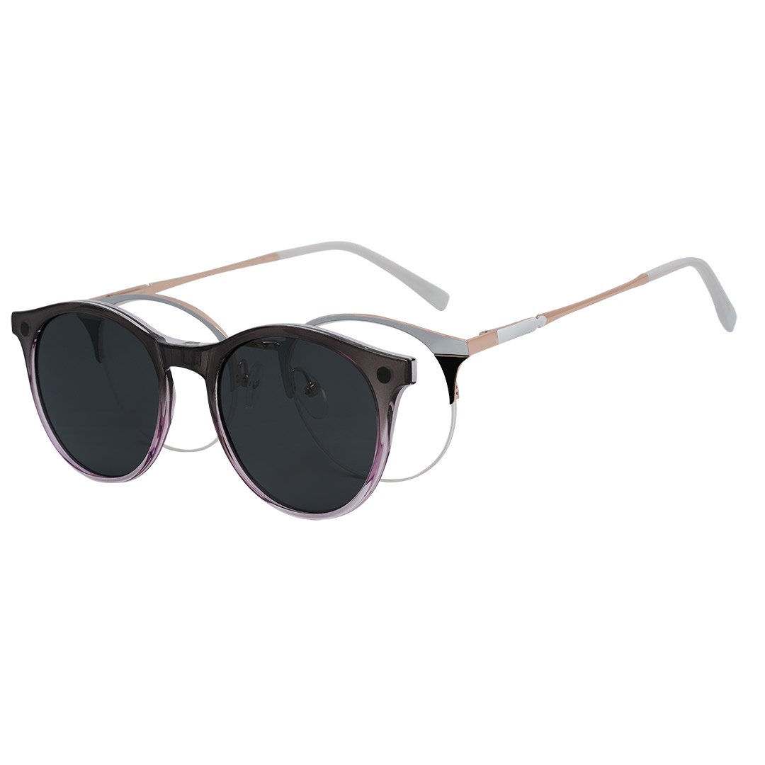 Óculos Clipon Redondo Feminino Noelys Branco