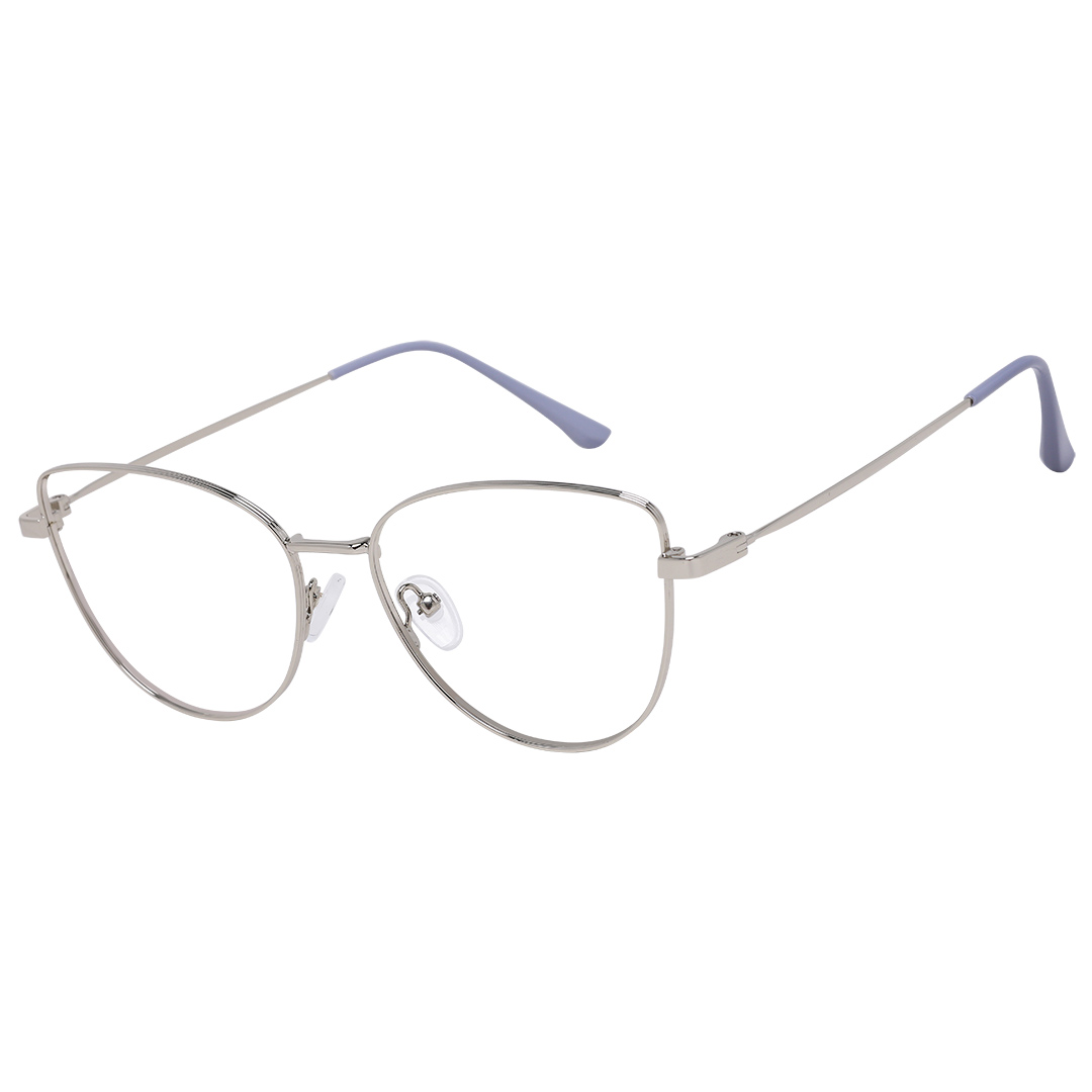 Óculos de Grau Feminino Gatinho Prata 1936 