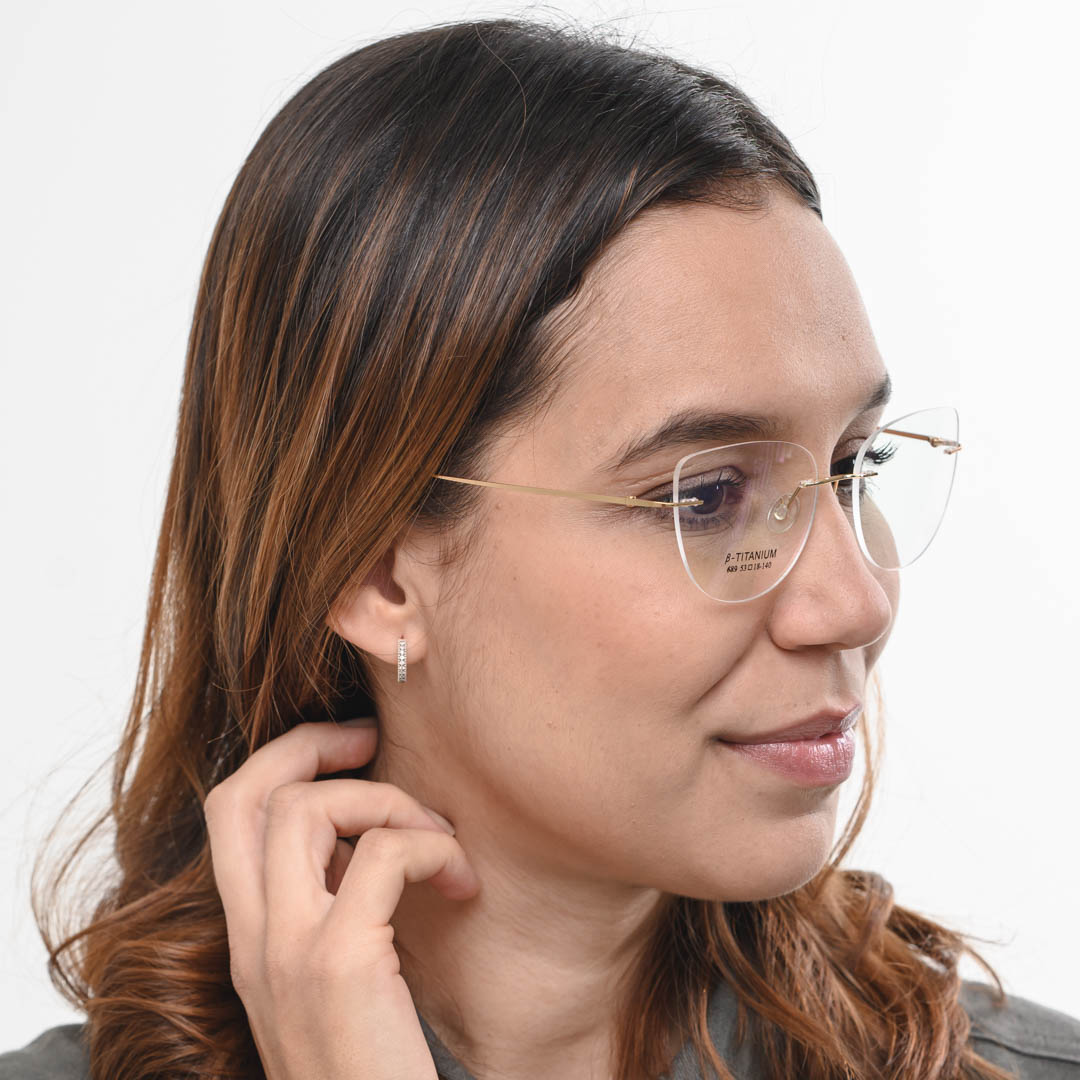 Óculos de titanium feminino 689