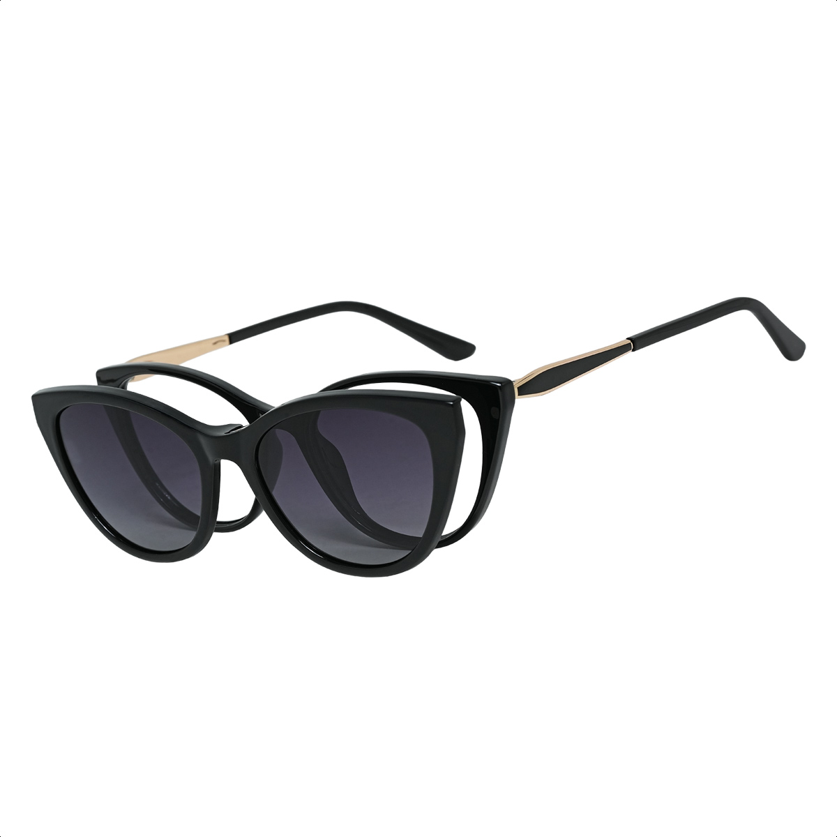 Óculos Clipon Gatinho Feminino 2582 Preto