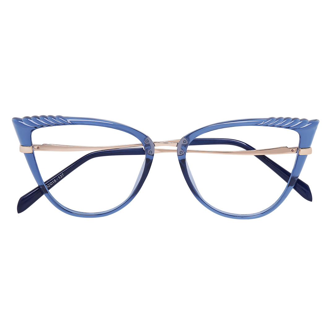 Óculos Feminino Gatinho Azul 1615 Isabela Dias