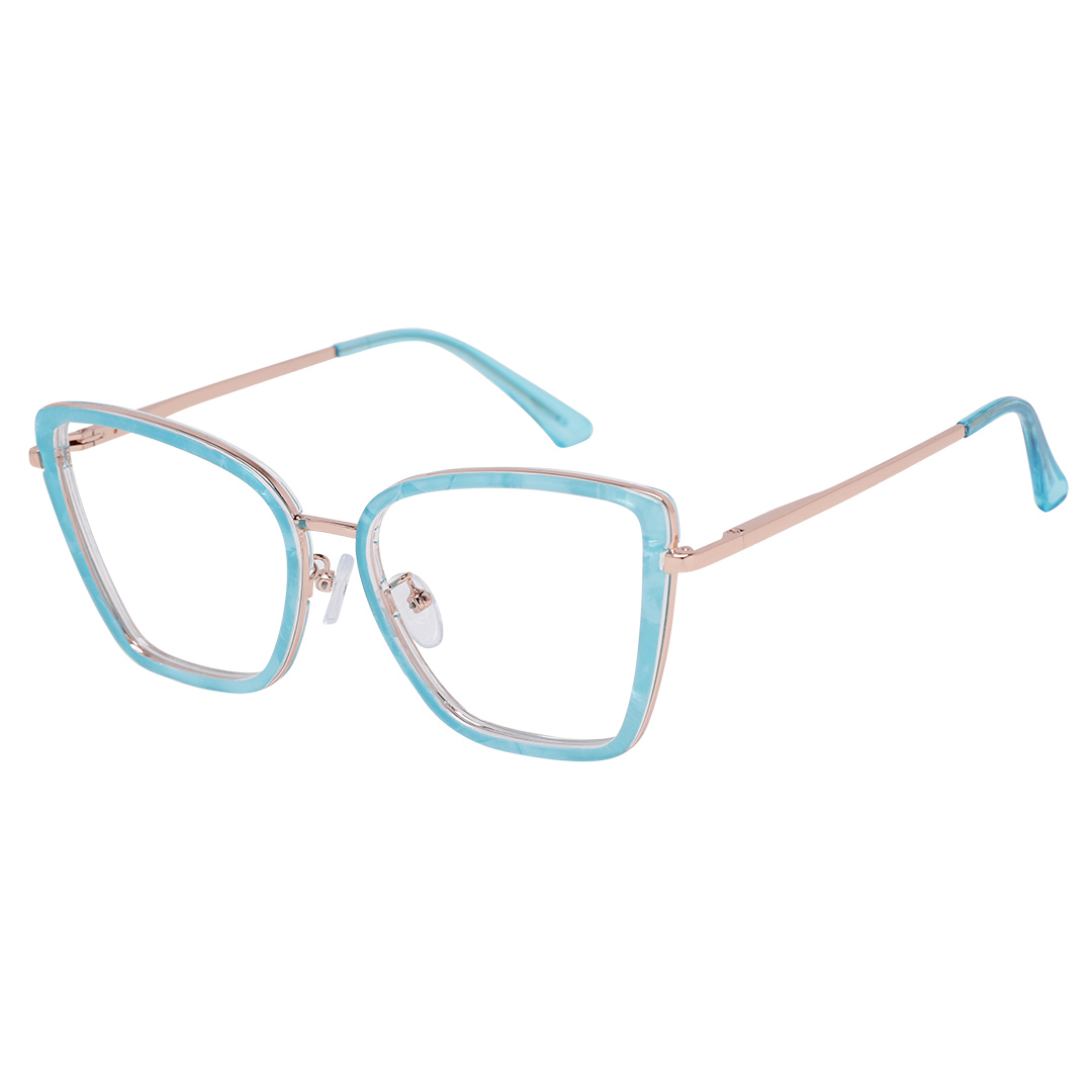 Óculos feminino Quadrado Azul 1649 Isabela Dias