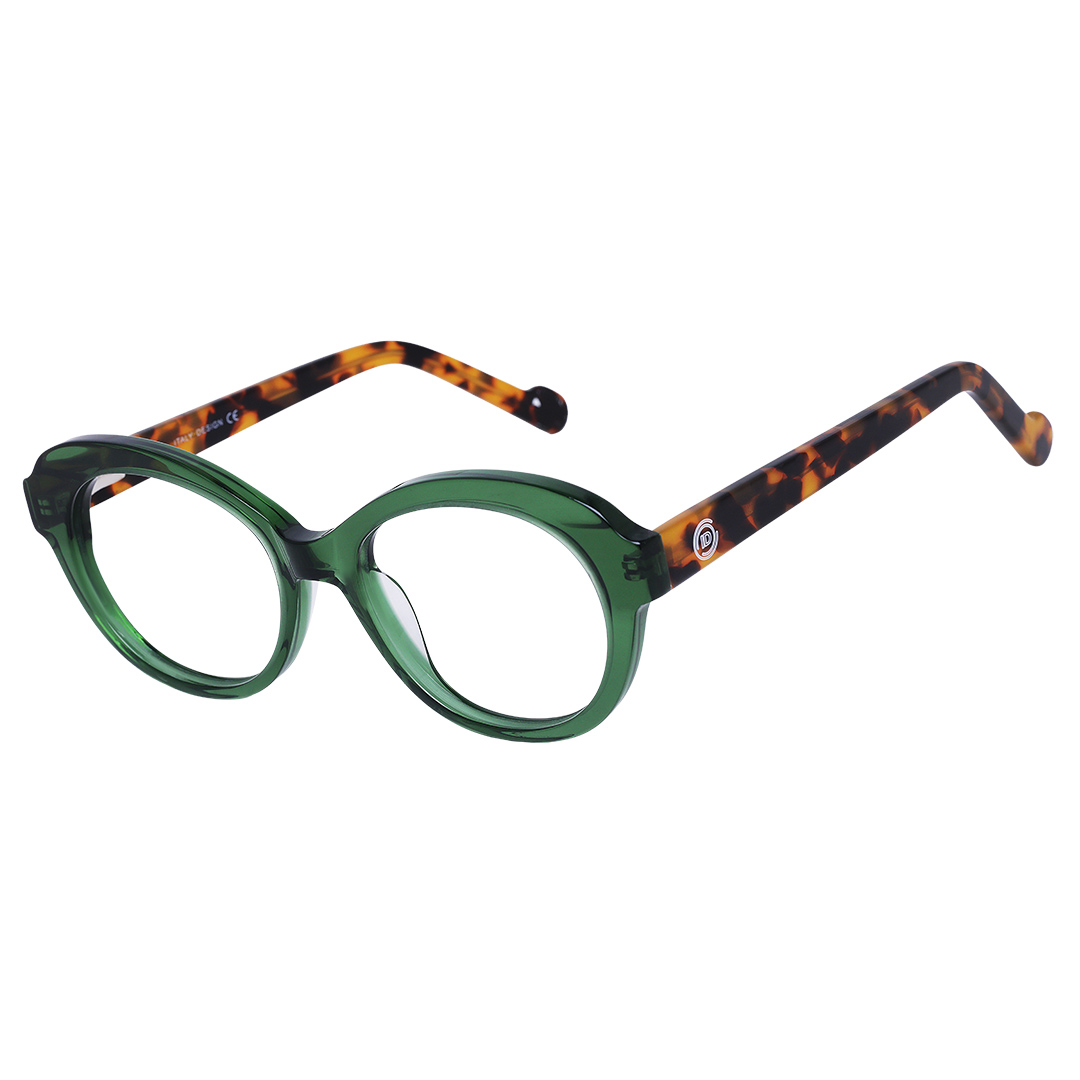Óculos Feminino Gatinho Verde 1816 Isabela Dias