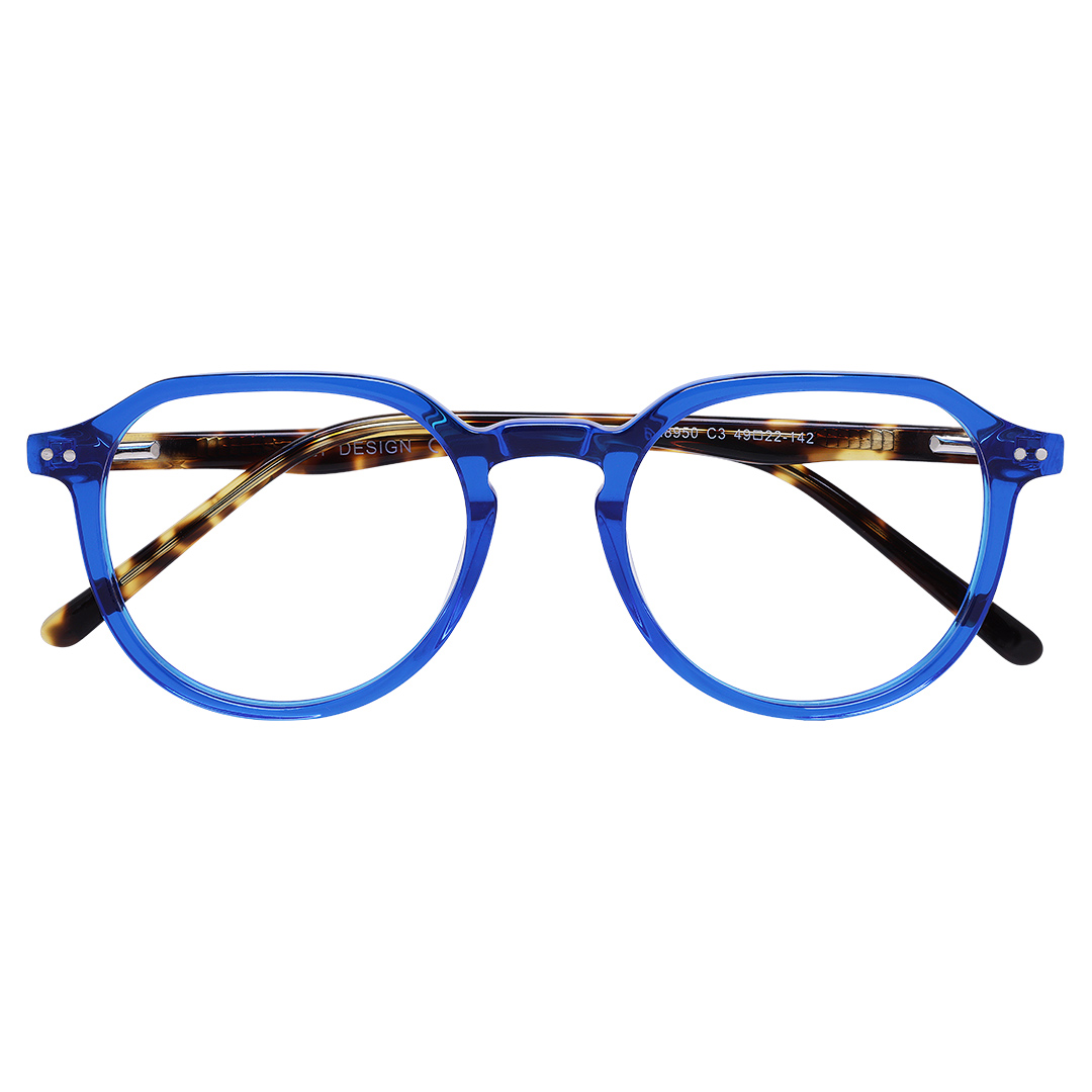 Óculos Feminino Redondo Azul 1845 