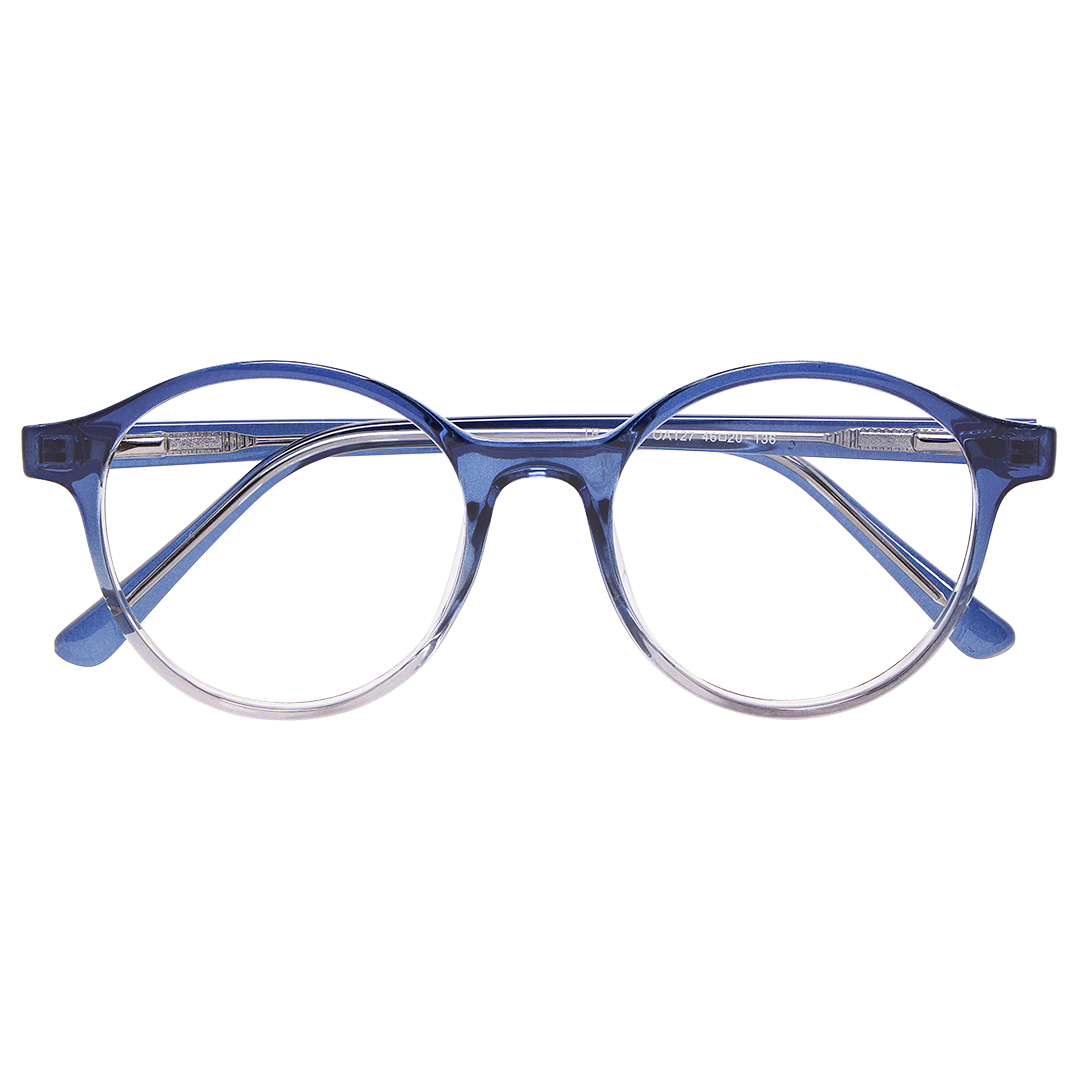 Óculos Infantil Redondo Azul 6-10 Anos 1700 
