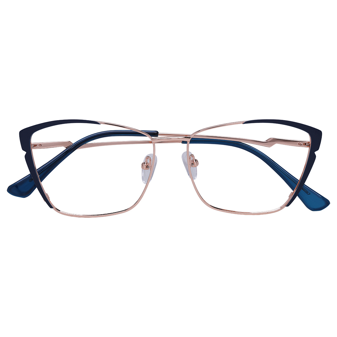 Óculos Gatinho Feminino Clip-on Azul 1749