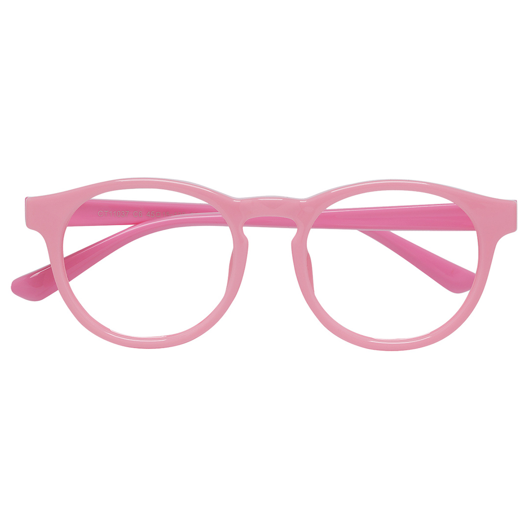 Óculos de grau Infantil 1345 rosa claro 6-12 Anos