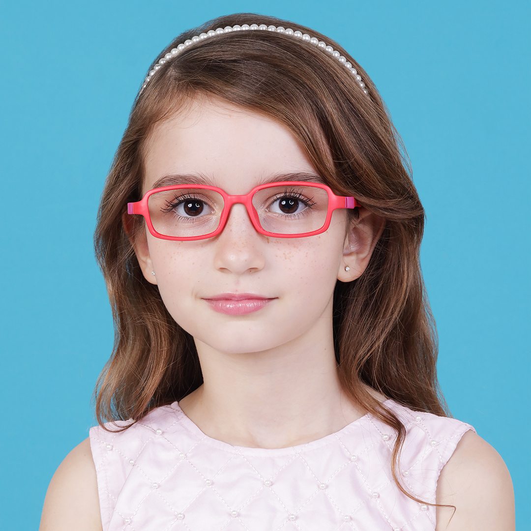 Armação de óculos infantil vermelho 1352 4-8 Anos