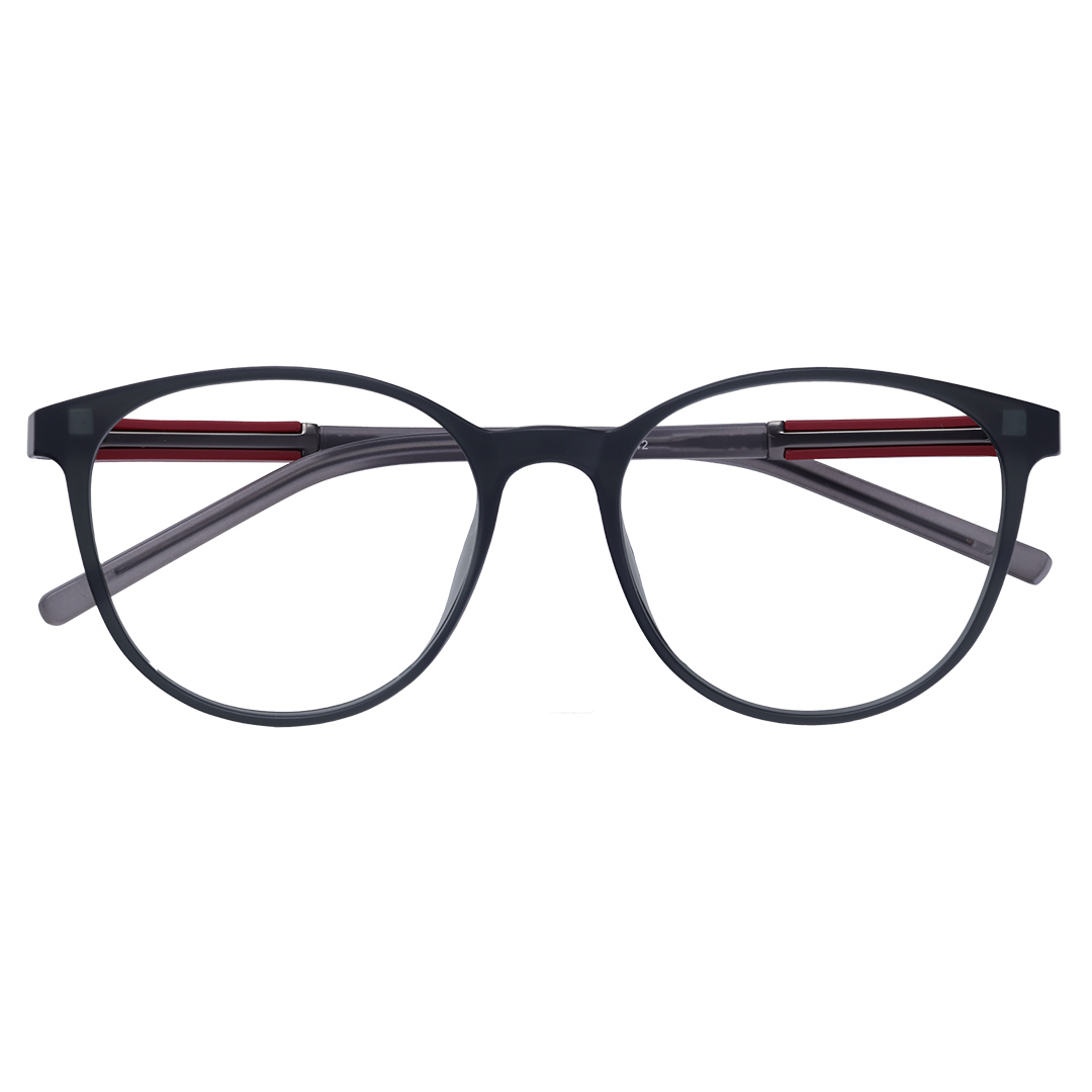 Óculos clipon cinza redondo masculino 1494