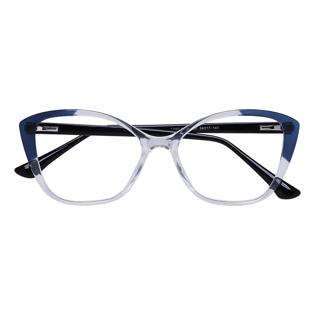 Óculos Gatinho Feminino Transparente Azul 1736