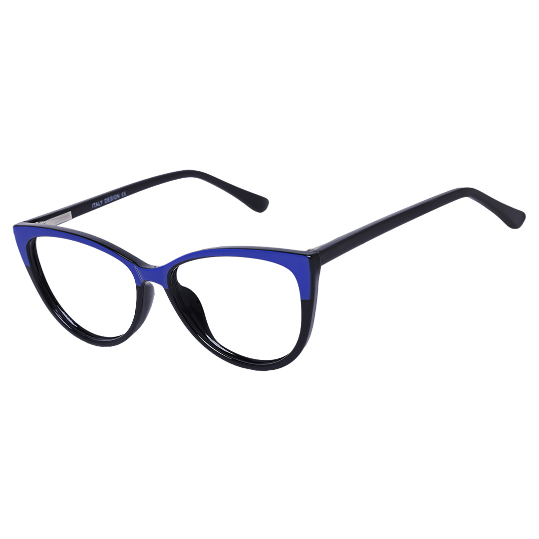 Óculos Infantil Gatinho Preto Azul 3 a 5 Anos