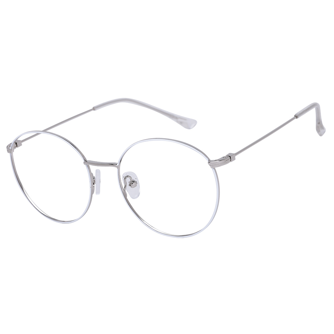 Óculos Redondo Feminino Branco 1725