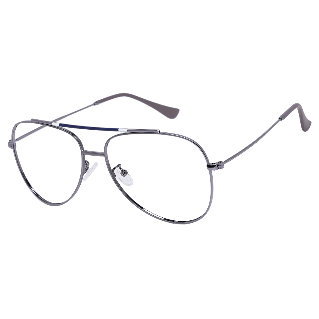 Óculos Aviador Feminino Prata Azul 1808