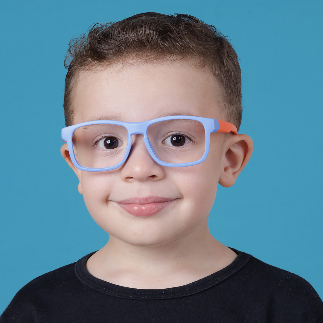 Armação de óculos infantil azul/laranja 1341 6-12 Anos