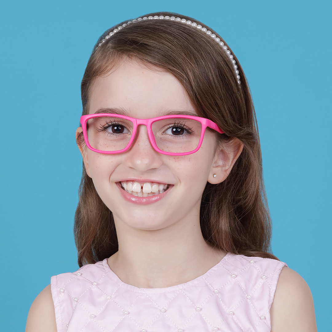 Armação de óculos infantil rosa 1350 4-8 Anos