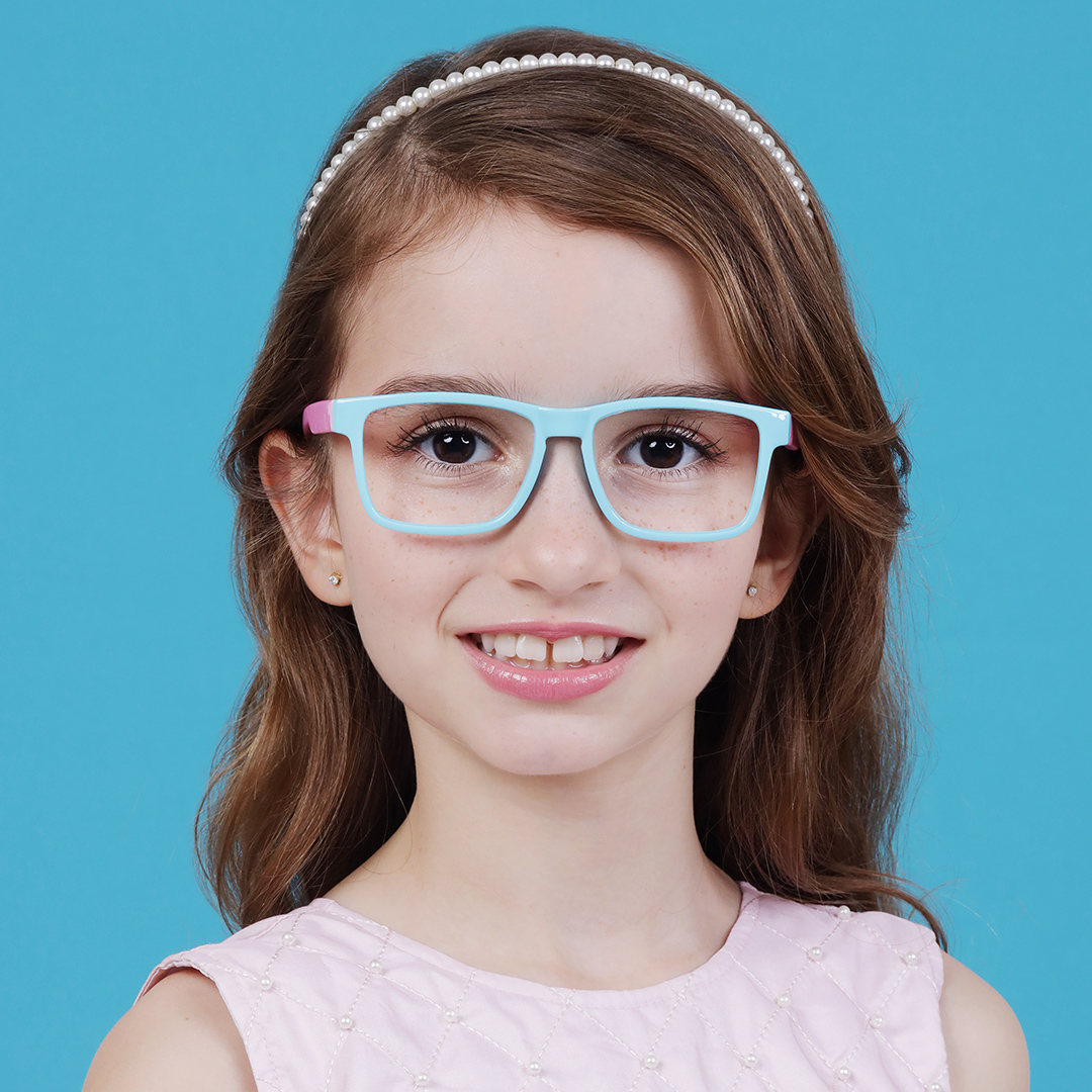 Armação de óculos infantil azul/rosa 1349 5-10 Anos