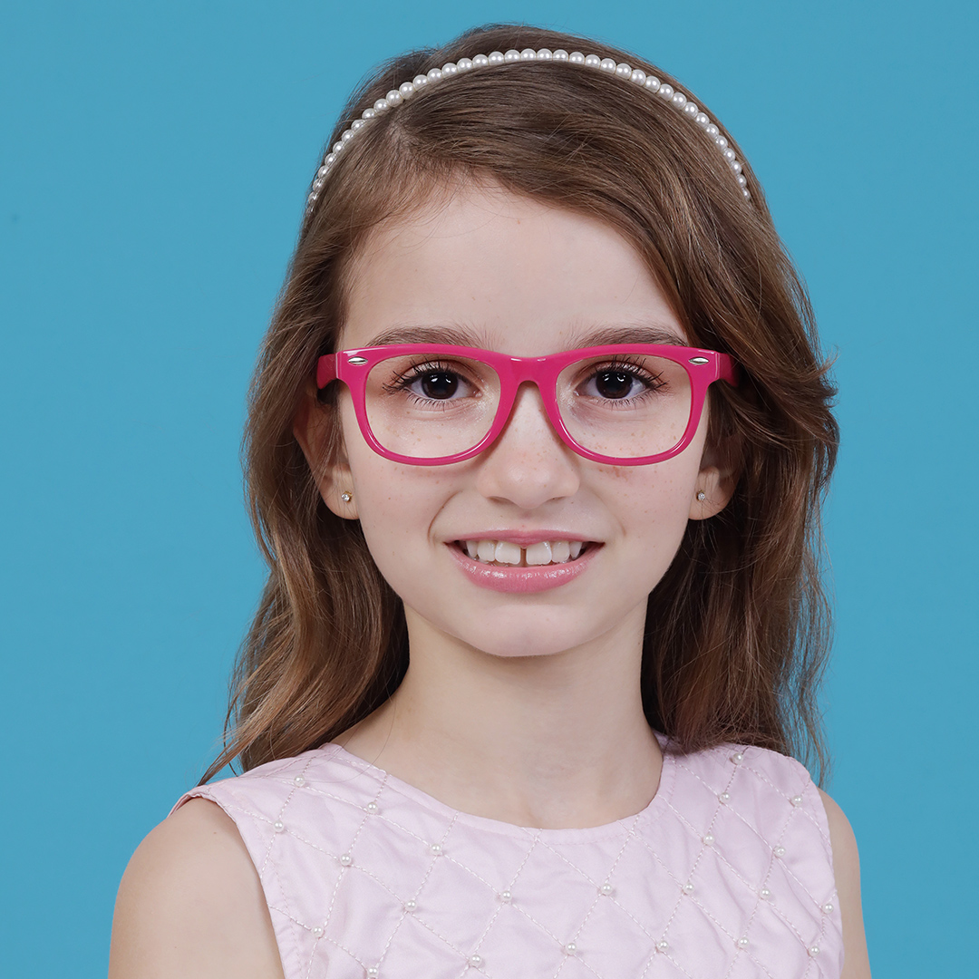 Armação de óculos infantil rosa escuro 1339 4-8 anos