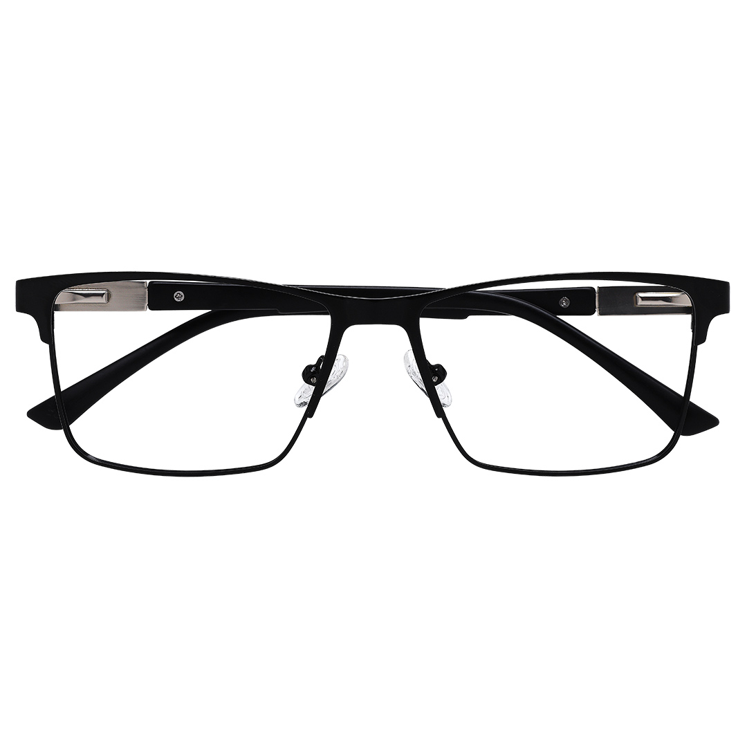 Óculos Retangular Clip-on Masculino Preto 1967