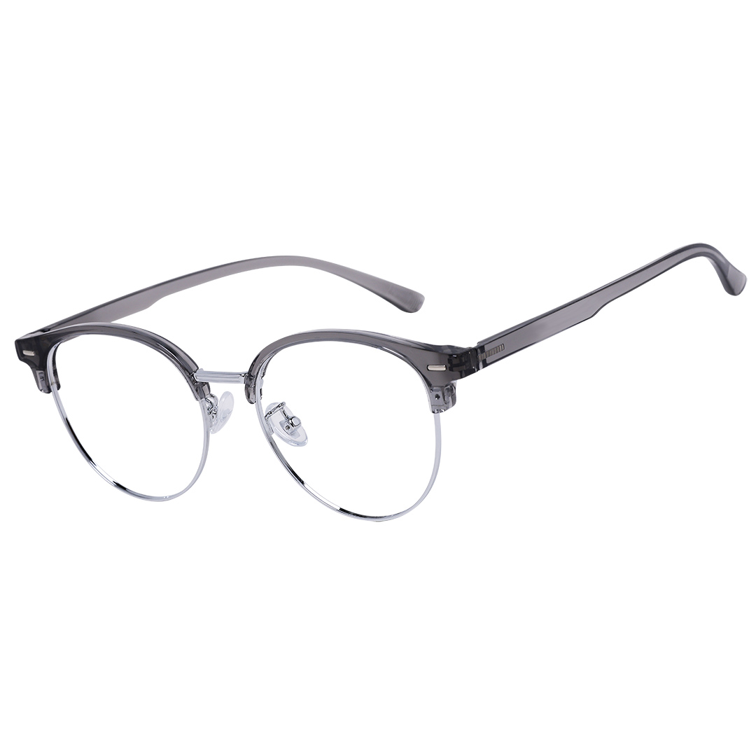 Óculos de Grau Redondo ClubMaster Masculino Cinza 1913