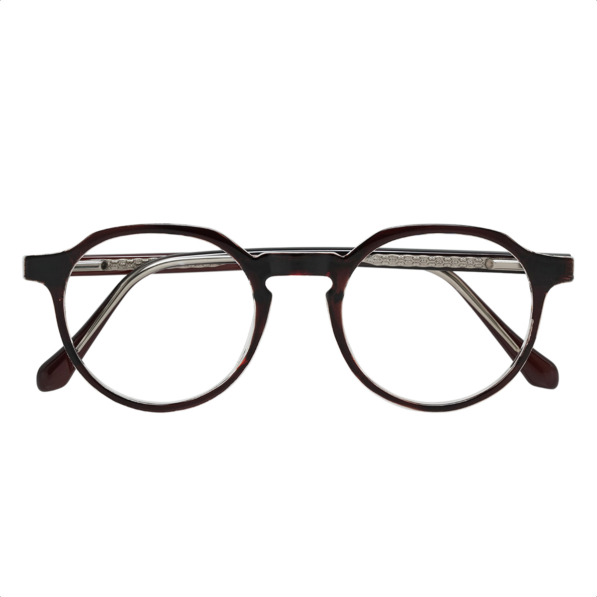 Óculos Clipon Feminino Redondo 2584 Marrom