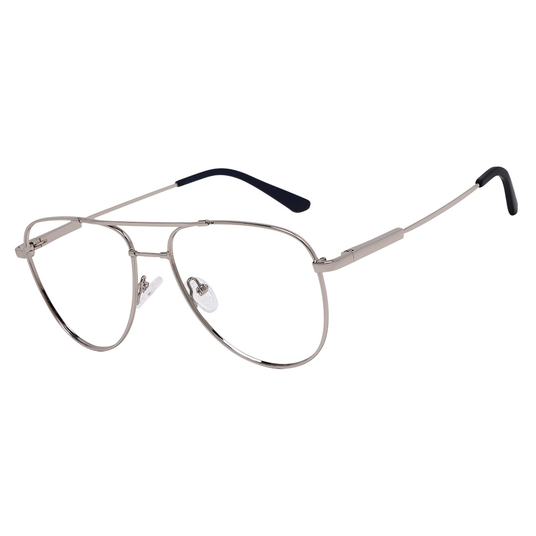 Armação de Óculos Aviador Masculino 2231 Prata